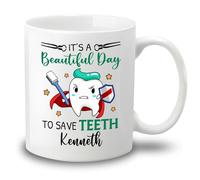 Tasses À Thé C'Est Une Belle Journée Pour Sauver Les Dents Tasse Avec Poignée Tasses En Porcelaine Pour Femme Collègue 330Ml