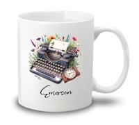 Tasses À Thé Écrivain Tasse À Café En Porcelaine Aquarelle Tasses À Café Pour Décorer Femme 330Ml
