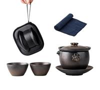 Tasses à thé en céramique, service à thé chinois, Verrerie et articles à boissons empilables, Tasses à en céramique, service à antidérapant pour de noir pu-erh Oolong vert