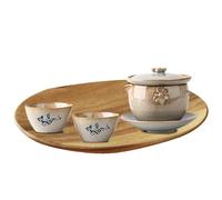 Tasses à thé en céramique, service à thé chinois, verrerie et vaisselle, tasses à thé, ensemble de thé en céramique, antidérapant, pour infuser du thé noir, thé vert Pu-Erh Oolong