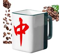 Tasses à thé en céramique - Tasse de petit-déjeuner Mahjong de 400 ml, taasse à café en céramique fantaisie, style de cuisine rétro, grand récipient à eau et à thé | Taasse à boisson pour la maison