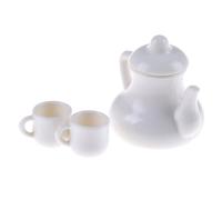 Tasses À Thé Et Café En Plastique, Accessoires Pour Maison De Poupée, Meubles De Direction, Jouets, Tasses Et Pots Blancs Miniatures, 1:12