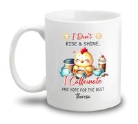 Tasses À Thé Je Ne Me Lève Pas Et Ne Brille Pas, J'Espère Le Meilleur Tasse Céramique Humour Tasses En Porcelaine Pour Fête Des Pères Maman 330Ml