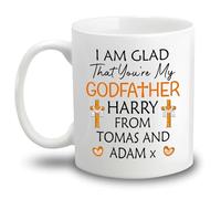 Tasses À Thé Je Suis Heureux Que Tu Sois Mon Parrain Tasse À Café En Porcelaine Personnalisée Tasses En Porcelaine Pour Amies Fête Des Pères 330Ml