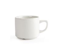 Churchill Super vitrifiée P745 Whiteware empilable érable Tasse à thé, blanc (Lot de 24)