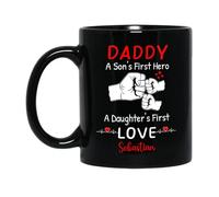Tasses À Thé Papa, Le Premier Héros D'Un Fils Tasse En Céramique Café Amusants Tasses De Petit Déjeuner Pour Anniversaire Homme 330Ml