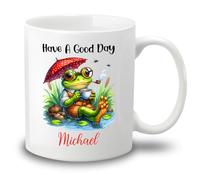 Tasses À Thé Passe Une Bonne Journée Tasse Aquarelle Coffee Mugs Pour Décorer Anniversaire 330Ml