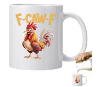 Tasses amusantes, 330 ml Tasse en céramique en forme de coq - Pour anniversaire, femme, collègue, thé, travail, café, lait et chaud