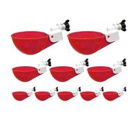 Tasses automatiques de poulet - 10 bols d'eau de volaille en emballage, système de mangeoires auto-remplissant | Kit d'arrosage agricole facile à instruction pour les poulets, les canards et les caill