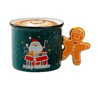 Tasses avec petit homme de pan de, tasse à café en pan di - Tasse à thé en céramique avec petit homme de pain de 350 ml - Jolie tasse d'eau créative pour boissons avec poignée de pain pour café, lait