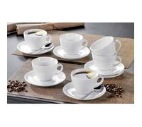 Tasses Bistro - Porcelaine Blanche - Cappuccino - Lot de 6
