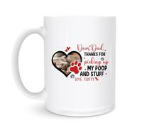 Tasses Cher Papa, Merci D'Avoir Ramassé Mes Crottes 330Ml Mugs Drôle Céramique Mug Pour Ami Femme Homme