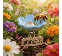 Tasses d'arrosage des Abeilles en résine en Forme de Fleur pour Le Jardin | d'extérieur avec Base pour Les Abeilles, Les Papillons et Les pollinisateurs | Décoration colorée pour terrasse