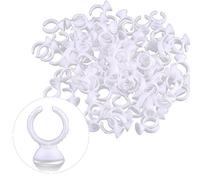 Tasses de bagues de tatouage de 100 pièces, pour l'anneau d'encre de tatouage jetable, tasse de récipient de support de Pigments de tatouage de lèvre de sourcil de maquillage(Petit a