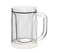 Tasses de congélateur, tasses de congélateur | Tasse de bière glacée en verre - Tasses à bière de glace de la couche intermédiaire, tasses à bière du congélateur mural