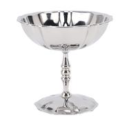 Tasses de Crème Glacée en Acier Inoxydable Finition Miroir, Base Large, Poignée sans Glissement pour Desserts, Fruits, Collations, Fabriqués à Haute Résistance (Tasse de Forme de Fleur)