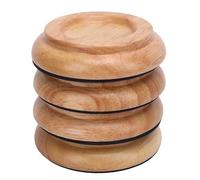 Tasses de lanceurs de Piano, Base de Mousse en Bois Massif Non Glissant Piano Préters de Sol en Mousse Protégeurs de Plancher de Bois Franc pour la Maison (Couleur du Bois)