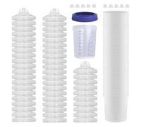 Tasses de mélange de peinture - Tasses de mélange de peinture pratiques pour voiture avec bouchons | Ensemble de pulvérisateur de peinture automobile adapté au lavage | Doublures simples pour