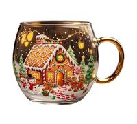 Tasses De Noël Créatives - 300 Ml Saisonnières | Tasse À Café En Vitrail, Verres De Cuisine Pour La Maison, Verres De Vacances, Tasses À Café De Noël | Vin Eau Boissons Cacao Chaud Boissons Froides La