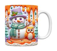 Tasses De Noël | Mugs De Noël En Céramique 3D - Vaisselle Boisson Design 3D avec Anse pour Chocolat Thé Cadeau Fêtes