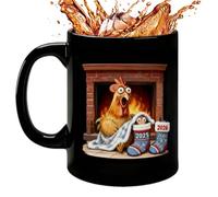 Tasses de Noël - Tasse À Vin Et Lait Avec Un Dessin D'Animal Cartoon | Tasses à Café au Coq - Pour Ami Maman Dame Cuisine Fête Vacances