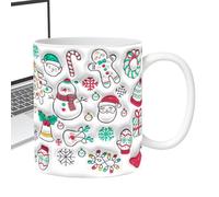 Tasses De Noël, Tasses à Café Céramique de Noël, Vaisselle Boisson Design 3D avec Anse pour Chocolat Thé Cadeau Fêtes