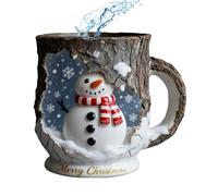 Tasses de Noël - Tasses de voyage multifonctionnelles | Thé avec design Père Noël et texture écorce fissure, pour la maison, l'école, voyage, crémaillère, fête, Noël, mère, père, épouse, ami
