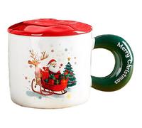 Tasses de Noël - Ulisem - Lot de1 - Céramique - Avec couvercle et cuillère
