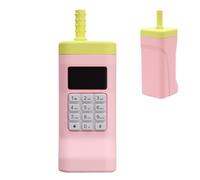 Tasses de paille pour enfants, tasse avec bec en paille pour 1 an - Tasse Sippy en silicone en forme de téléphone portable avec paille - Tasse avec bec de transition anti-fuite,