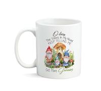 Tasses De Petit Déjeuner Amusants Tasse Céramique Les Voix Dans Ma Tête N'Arrêtent Pas De Me Dire D'Avoir Plus De Gnomes. Avec Poignée Tasses En Porcelaine Pour Décorer Maman Femme 330Ml
