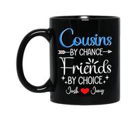 Tasses De Petit Déjeuner Cousin Par Hasard, Amis Par Choix Tasse Céramique Humour Tasses En Porcelaine Pour Collègue Homme 330Ml