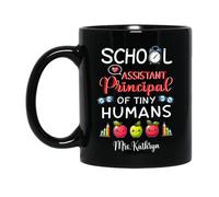 Tasses De Petit Déjeuner Directrice Adjointe De L'École Tiny Humans Tasse Céramique Drôle Tasses À Thé Pour Anniversaire Femme 330Ml
