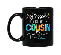 Tasses De Petit Déjeuner Heureux D'Être Ton Cousin Tasse Avec Poignée Coffee Mugs Pour Homme Décorer 330Ml