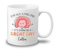 Tasses De Petit Déjeuner J'Ai Le Sentiment Que Ce Sera Une Belle Journée Tasse Drôle Tasses À Café Pour Amies Collègue 330Ml