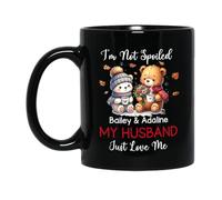 Tasses De Petit Déjeuner Je Ne Suis Pas Gâtée, Mon Mari M'Aime Tout Simplement Tasse Avec Poignée Tasses À Café Pour Maman Fête Des Pères 330Ml