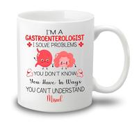 Tasses De Petit Déjeuner Je Suis Gastro-Entérologue, Je Résous Les Problèmes Tasse À Café En Porcelaine Avec Poignée Tasses En Porcelaine Pour Fête Des Pères Décorer 330Ml