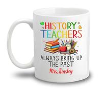 Tasses De Petit Déjeuner Les Professeurs D'Histoire Évoquent Toujours Le Passé Tasse Aquarelle Tasses En Porcelaine Pour Amies Femme 330Ml