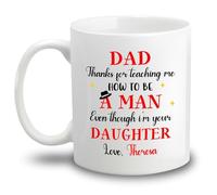 Tasses De Petit Déjeuner Papa, Merci De M'Avoir Appris Tasse Amusants Tasses À Café Pour Fête Des Pères Maman 330Ml