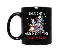 Tasses De Petit Déjeuner True Crime Et Puppy Time Tasse En Céramique Café Personnalisée Tasses À Café Pour Maman Collègue 330Ml
