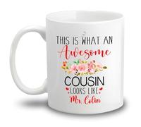 Tasses De Petit Déjeuner Voilà Ce Qu'Est Un Cousin Génial Tasse Céramique Avec Poignée Coffee Mugs Pour Décorer Maman 330Ml