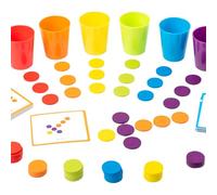 Tasses de tasses pour , tasses d'empilage jouet,Jeux d'empilement classiques pour adultes | Jeu de pensée de puzzle avec 50 cartes de question Classification des couleurs pour l'apprentissage interact