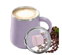 Tasses de voyage pour café - 450 ml réutilisables à double paroi - Isolé pour boissons chaudes et froides | pour eau chaude et froide, thé au lait de jus pour maison, bureau, école, dortoir pour