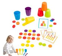 Tasses d'empilement jouet, tasses de piles rapides - Tobeurs d'empilement sportif Tobinage de vitesse,Puzzle Thinking Game Color Classification & Interactive Learning for Toddler Boys Girls Travel