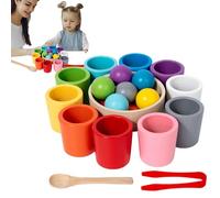Tasses éducatives pour la sélection des couleurs - jouet éducatif pour enfants de 12 pièces, ensemble de nidification empilable, activité sensorielle mathématique | Jeu Pour Le développement de la