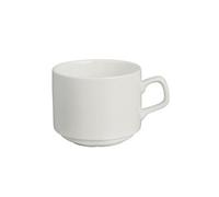 Tasses Empilables Porcelaine Blanche 200 ml - x 6 - Lumina Fine China - - Céramique105 x65mm