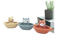 Tasses Empilables pour La - Ensemble De Jeu Flottant en Silicone pour Les Doigts,Bateau De Empilable À Design Animal | pour Garçons Et Filles, pour La Maison, Les Voyages Et La Salle