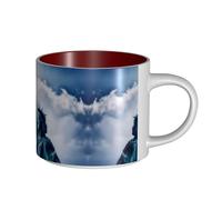 Tasses en céramique de grande capacité avec impression Statue de la Liberté, tasses polyvalentes pour café, thé, faciles à tenir, parfaites pour les espaces de travail