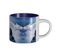 Tasses en céramique de grande capacité avec impression Statue de la Liberté, tasses polyvalentes pour café, thé, faciles à tenir, parfaites pour les espaces de travail