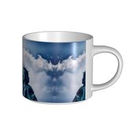 Tasses en céramique de grande capacité avec impression Statue de la Liberté, tasses polyvalentes pour café, thé, faciles à tenir, parfaites pour les espaces de travail