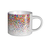 Tasses en céramique de grande capacité avec motif à pois colorés, tasses polyvalentes pour café, thé, faciles à tenir, parfaites pour les espaces de travail
